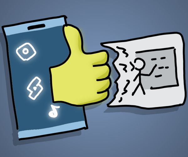 Flashy content of social media pushing out traditional content