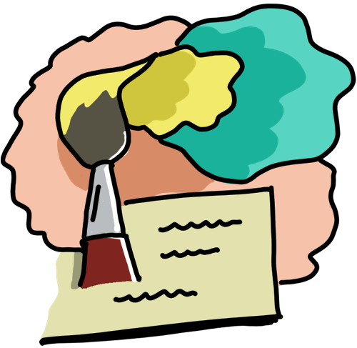 writing and illustrating at the same time