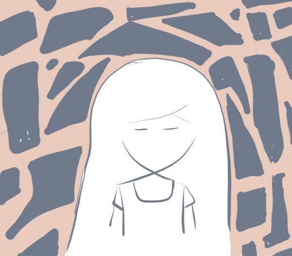 a calm girl in chaos