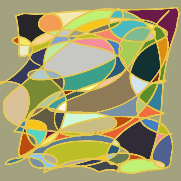 Abstract painting drawn from subconscious